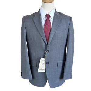 Harry Suits Blazer Mens Sport Coat 44R Gray Grey Wool 2 Button Sport Jacket New